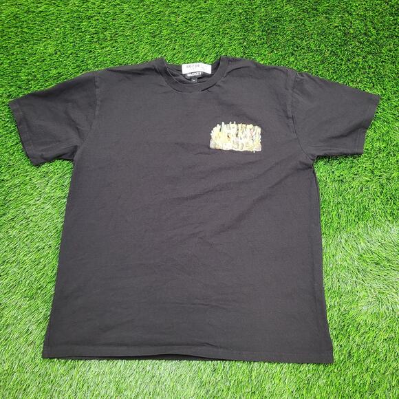 Vintage Cactus Floral Shirt XL 23x27 Black Western - Picture 1 of 12